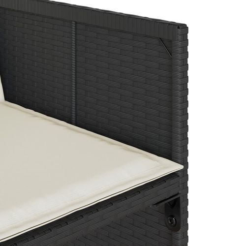 11-cz. zestaw mebli do ogrodu, z poduszkami, czarny rattan PE na Arena.pl