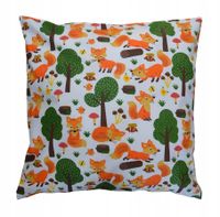 Poszewka poduszka bawełna las LISEK ŁAKOMCZUSZEK