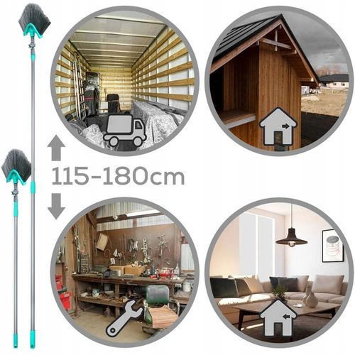 Miotła TRÓJKATNA szczotka teleskopowa narożna do pajęczyn kurzu na Arena.pl