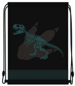 WOREK SZKOLNY CZARNY DINOZAUR