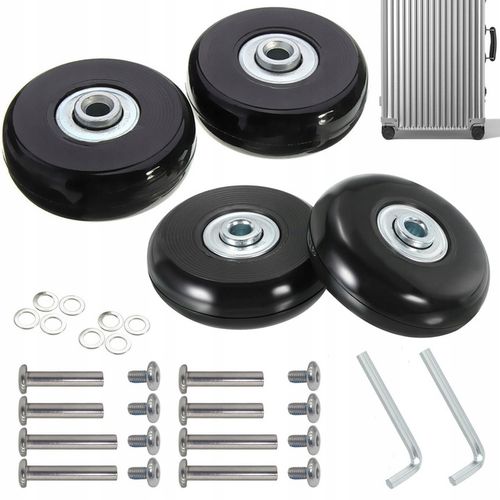 UNIWERSALNE KÓŁKA ZAPASOWE DO WALIZEK BAGAŻOWYCH Z METALOWYMI OSIAMI 4 SZT na Arena.pl