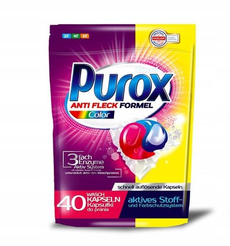 PUROX Color Kapsułki Tabletki Kostki Do Prania Kolor 40 sztuk na Arena.pl