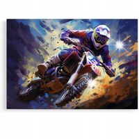 Obraz 90x60 samochody motor cross aprilla kawasaki enduro abstrakcja art