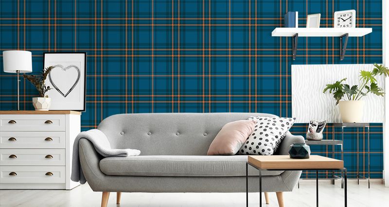 Tapeta Modna Kolorowa Szkocka Krata zdjęcie 2