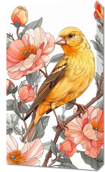 Obraz 40x70cm Wiosenny Śpiewaczek zdjęcie 1