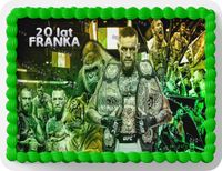 PROSTOKĄTNY OPŁATEK NA TORT A4 20x29CM - MMA HOBBY + IMIĘ