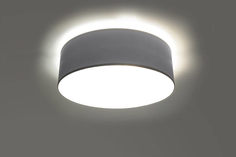 Okrągła LAMPA ścienna SL.0128 koło OPRAWA kinkiet szary zdjęcie 2