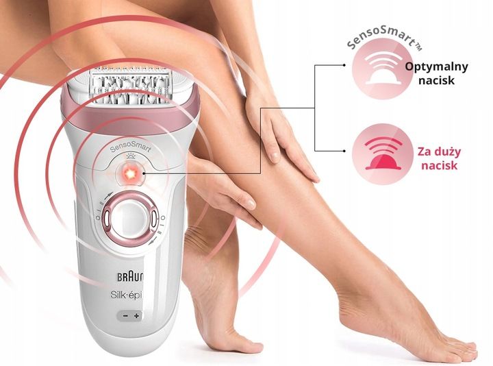 DEPILATOR BRAUN Silk-epil 9 GOLARKA DAMSKA TRYMER DO BIKINI TWARZY NÓG 5w1 zdjęcie 9