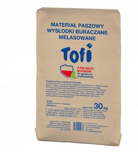 Wysłodki Tofi buraczane melasowane 30kg BYDŁO KONIE OWCE KOZY na Arena.pl
