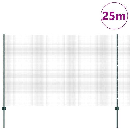 Ogrodzenie z słupkami Zielony 1.5 x 25 m Stal na Arena.pl