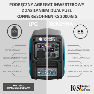 Agregat prądotwórczy Könner & Söhnen KS 2000iG S 2000 W