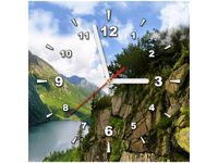 30X30CM OBRAZ ZEGAR GÓRSKIE JEZIORO TATRY OBRAZ MALOWANE