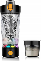 SHAKER ELEKTRYCZNY MIKSER BUTELKA DO KOKTAJLI BIAŁKOWYCH 650 ML CZARNA