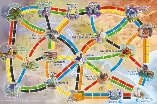 Strategiczna gra Wsiąść do Pociągu Widmo - wersja uproszczona dla dzieci 6+ na Arena.pl