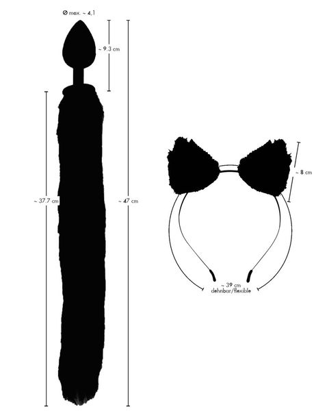 Korek Analny  Bad Kitty Pet Play Plug & Ears zdjęcie 6