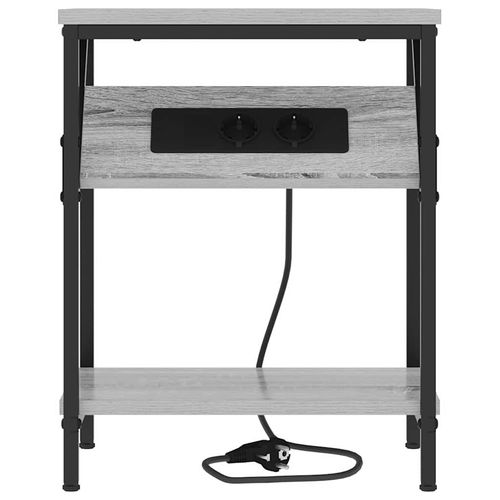 Stolik nocny Szary dąb sonoma 38 x 30 x 48 cm na Arena.pl