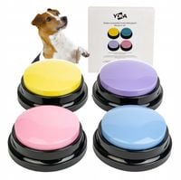 PRZYCISKI DŹWIĘKOWE DLA PSA do nagrywania nauki komunikacyjne mówiące 4 szt