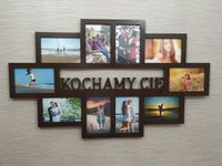 Multirama ramka na zdjęcia Kochamy Cię mdf 10 zdjęć