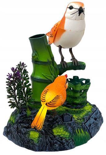 Ruchome ptaszki śpiewające pojemnik na biurko przybory figurka interakrywna na Arena.pl