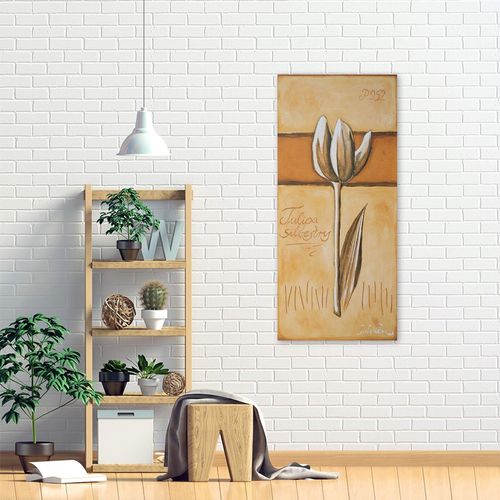 Deco Panel, Kwiat na beżowym tle 40x80 na Arena.pl