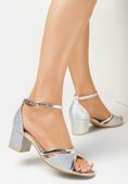 Born2Be Srebrne Sandały damskie 37 Elegancki