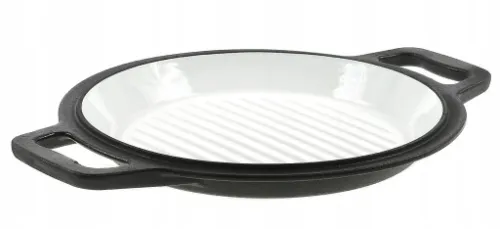 Kociołek myśliwski na pieczonki 8l żeliwny emaliowany 2w1 grill na Arena.pl