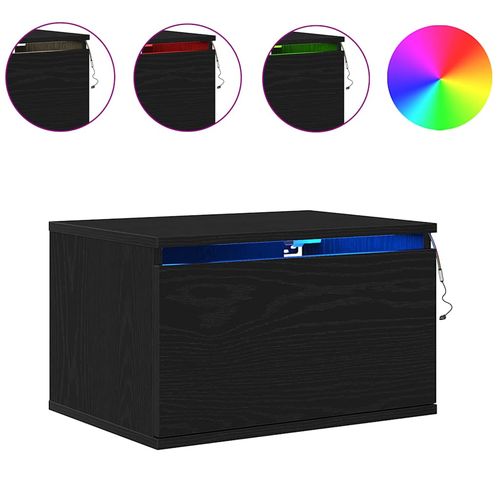 Ścienny stolik nocny with 2 pcs Czarny dąb 50 x 36 x 30 cm na Arena.pl