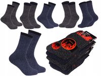 6 x CIEPŁE SKARPETY męskie TERMO GRUBE Wełniane Skarpetki na ZIMĘ ~ 39-43 ~