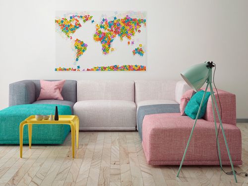 85501 Obraz na płótnie MAPA LITERY ALFABET na Arena.pl