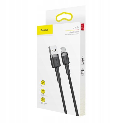 BASEUS MOCNY KABEL USB USB-C TYP-C PRZEWÓD OPLOT QUICK CHARGE 3.0 2A 200cm na Arena.pl