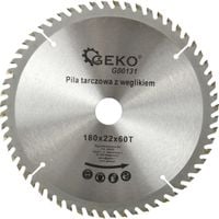 Tarcza do drewna GEKO G00131 180x22x60T z węglikiem pilarka precyzyjna