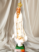 Fatimska 70 Cm  Włochy Oczy Szklane Matka Boża Figura