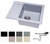 ZLEWOZMYWAK ZLEW GRANIT 8 kolorów 58x44 + SYFON