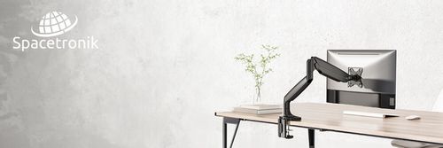 Uchwyt Uniwersalny Ramię na Monitor Spacetronik SPAS110S Srebrny USB A i C na Arena.pl