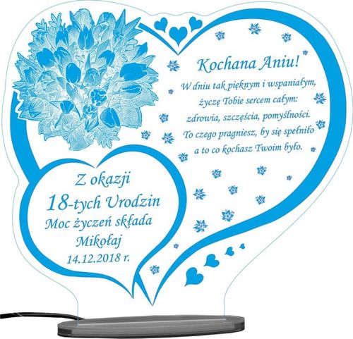 18 50 60 70 80 90 URODZINY STATUETKA PREZENT LED na Arena.pl