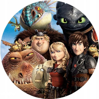 Opłatek na tor Smok Jak wytresować Smoka Postać Bajka Urodziny