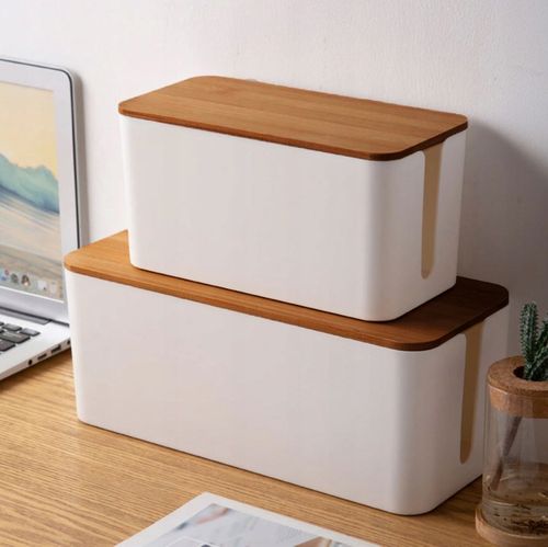 POJEMNIK ORGANIZER NA KABLE LISTWY BOX DREWNO M na Arena.pl