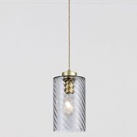 LAMPA wisząca SHEILA 5228 Rabalux szklana OPRAWA zwis tuba przydymiona złota