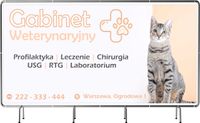 BANER REKLAMOWY 130x80 cm plandeka dużo wzorów GABINET WETERYNARYJNY