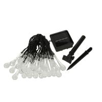 Lampki Solarne Ogrodowe Łezki 6,5M 30Led Zimny Biały