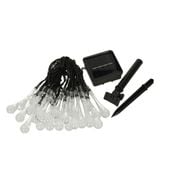 Lampki Solarne Ogrodowe Łezki 6,5M 30Led Zimny Biały