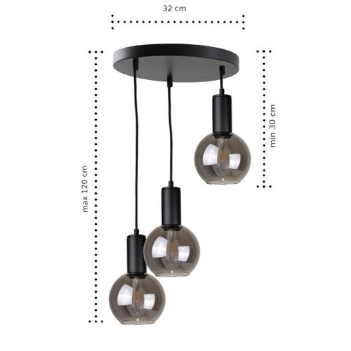 Lampa wisząca 3xE27 SUPRA BLACK na Arena.pl