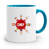 Kubek Błękitny Dla Kucharza Chef Najlepszy Prezent Z Nadrukiem Ze Zdjęciem