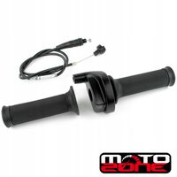 Korpus gazu z manetką na kierownicę 22 mm i linką 91 cm uniwersalny czarny