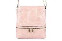 Damska Skórzana Włoska Listonoszka Pionowa klapa ciemna zieleń B69