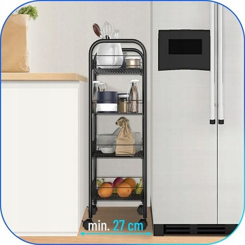 MOBILNY REGAŁ KUCHENNY ŁAZIENKOWY STOLIK NA KÓŁKACH METALOWY WÓZEK 4 na Arena.pl