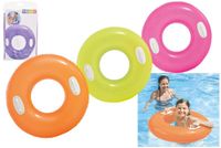 koło do pływania 71cm z uchwytami neon 59258np intex