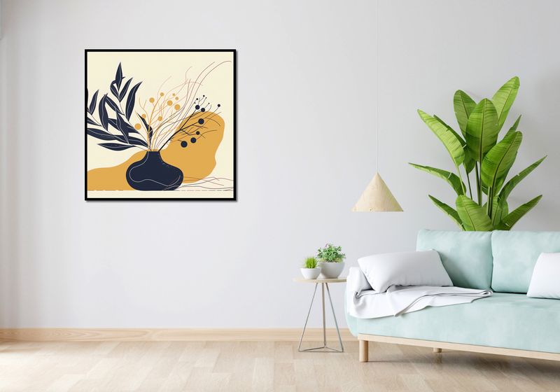 Plakat 90x90cm Spokój Ciemnych Liści zdjęcie 4