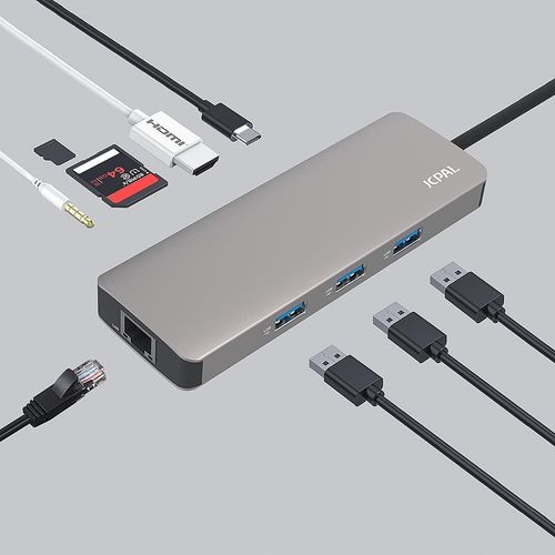 Adapter JCPAL LINX USB-C 9-PORT HUB 4K 60Hz Szary na Arena.pl