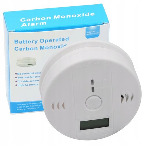 CZUJNIK CZADU TLENKU WĘGLA CO DETEKTOR WYKRYWACZ Z ALARMEM LCD CZUŁY na Arena.pl